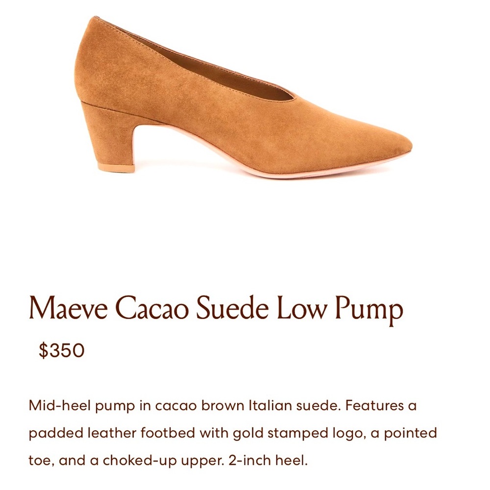 LOEFFLER RANDALL
Maeve Cacao Suede Low Pump - BNIB 
Perfect shoe for Fall